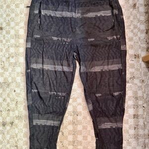 Adidas Black and Gray Sweatpants with Tapered Fit